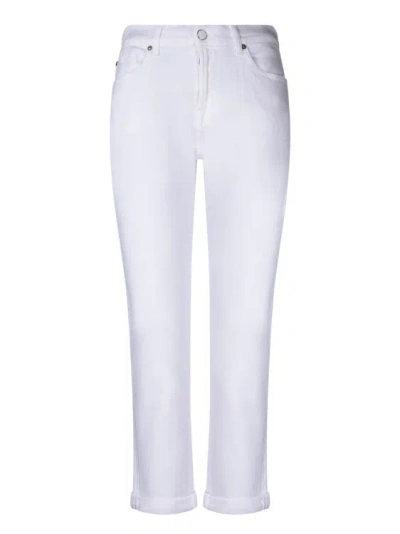 7 For All Mankind Mid-rise Waist Jeans In White