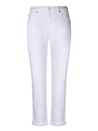 7 For All Mankind Slim Fit Denim Jeans In White