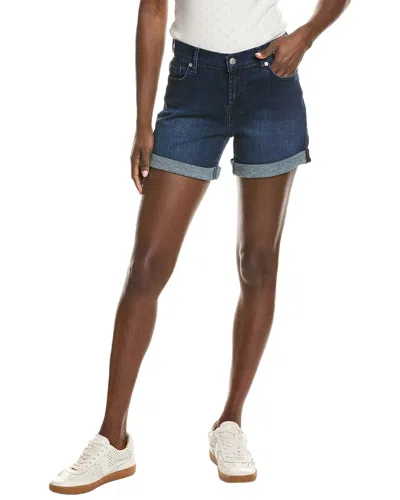 7 For All Mankind Mid Roll Kaia Short In Blue