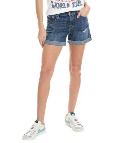 7 For All Mankind Mid Roll Short In Blue