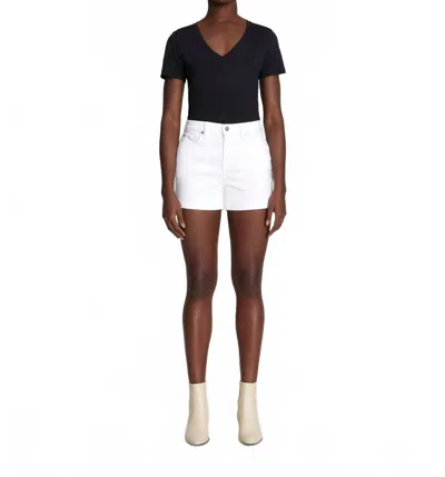 7 For All Mankind Mid Roll Short In White