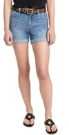 7 For All Mankind Mid Roll Shorts In Bright Light Br