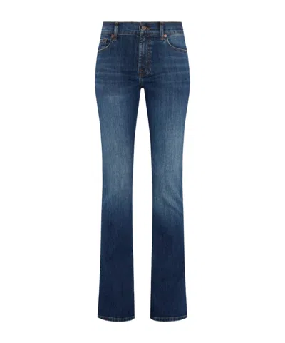 7 For All Mankind Mid-waist Bell Bottoms Jeans In Blue