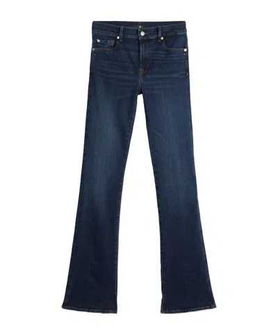 7 For All Mankind Mid Waist Bootcut Jeans In Blue