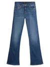 7 For All Mankind Mid Waist Bootcut Jeans In Slim Illusion Denim Clothing In Blue
