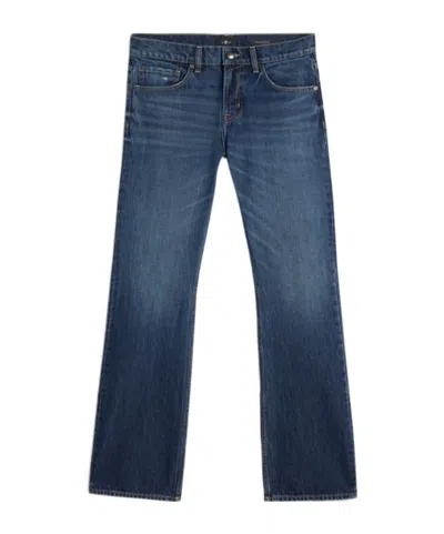 7 For All Mankind Mid Waist Bootcut Jeans Man In Blue