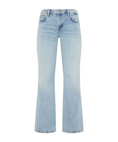 7 For All Mankind Mid-waist Flared Jeans In Blue
