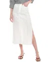 7 For All Mankind Midi Denim Skirt In White