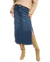 7 For All Mankind Midi Skirt In Blue