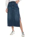 7 For All Mankind Midi Skirt In Navy