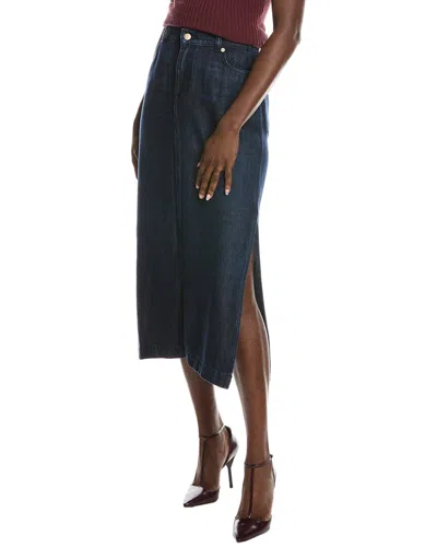 7 For All Mankind Midi Skirt In Purple