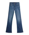 7 For All Mankind Mid Waist Bootcut Jeans In Slim Illusion Denim Clothing In Blue