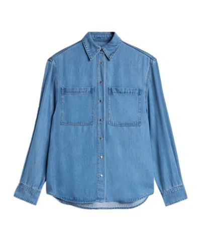 7 For All Mankind Military Shirt In Blue