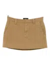 7 For All Mankind Milly Chino Mini Skirt In Brown