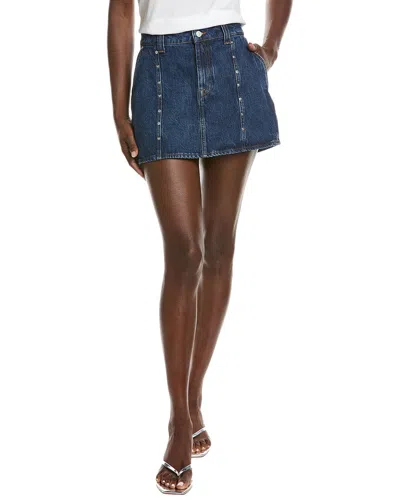 7 For All Mankind Milly Skirt In Blue