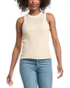 7 For All Mankind Mixed Stitch Sweater Tank In Beige