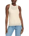 7 For All Mankind Mixed Stitch Sweater Tank In White