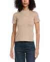 7 For All Mankind Mock Neck Wool-blend Sweater In Neutral