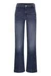 7 For All Mankind Modern Dojo - High-waisted Flared Jeans In Blue