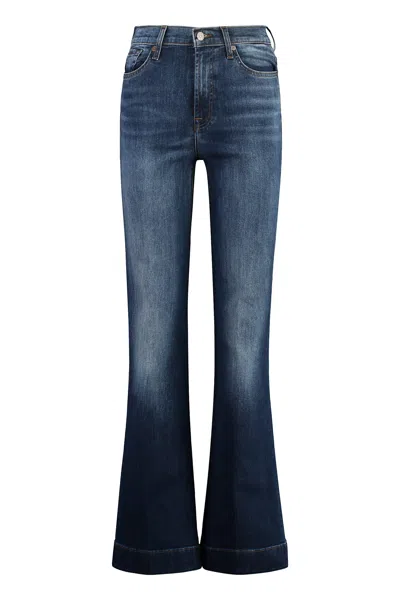 7 For All Mankind Modern Dojo Boot-cut Jeans In Navy