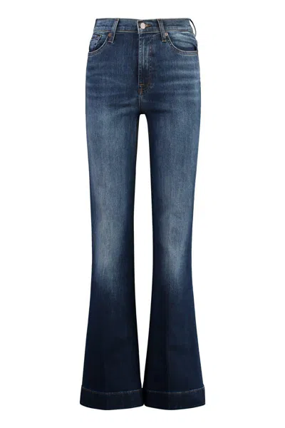 7 For All Mankind Modern Dojo Boot-cut Jeans In Navy