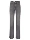 7 For All Mankind High-waist Flared Jeans With Classic Five-pocket Design In Gray