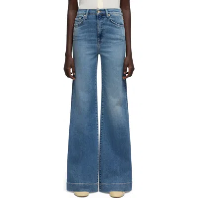 7 For All Mankind Modern Dojo Flare Jeans In Aquashade