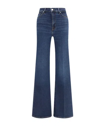 7 For All Mankind Modern Dojo Flare Jeans In Blue