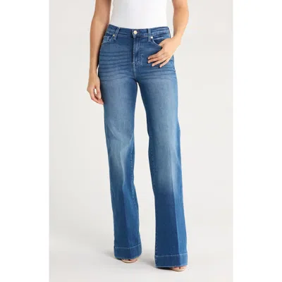 7 For All Mankind Modern Dojo Flare Leg Jeans In Blue