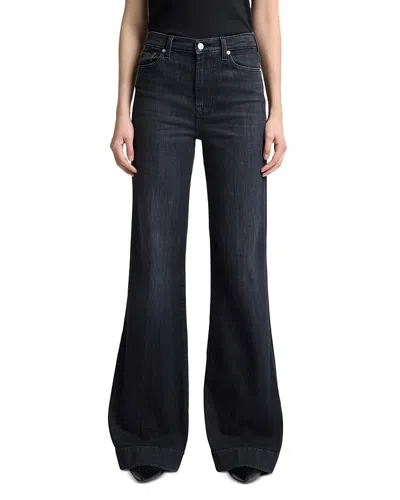 7 FOR ALL MANKIND MODERN DOJO FLARE LEG JEANS IN BLACK