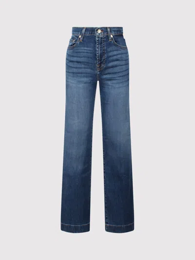 7 For All Mankind Modern Dojo Flared Jeans In Blue