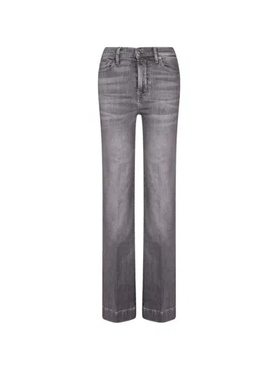 7 For All Mankind Modern Dojo Flared Jeans In Gray