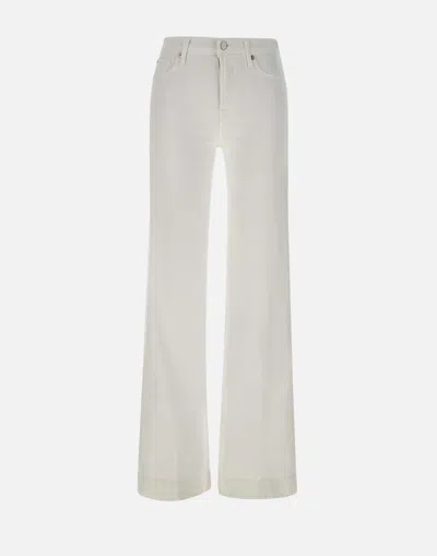 7 For All Mankind Modern Dojo Flared White Jeans