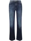 7 For All Mankind Straight-leg Jeans With Slightly Flared Hem In Blue