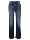 7 For All Mankind Straight-leg Jeans With Slightly Flared Hem In Blue