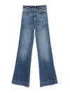 7 For All Mankind Wide-leg High-waist Jeans With Vintage Fading In Blue