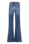 7 For All Mankind Modern Dojo High-rise Flared Jeans In Blue