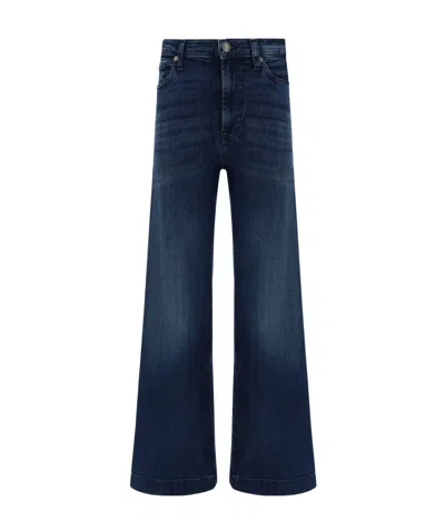 7 For All Mankind Modern Dojo High-rise Flared Jeans In Black