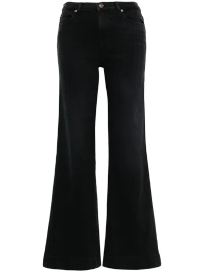 7 For All Mankind Modern Dojo High-rise Flared Jeans In Blue