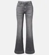 7 For All Mankind Modern Dojo High-rise Flared Jeans In Gray