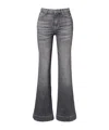7 For All Mankind Modern Dojo High-rise Flared Jeans In Gray
