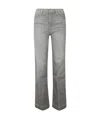 7 For All Mankind Modern Dojo High-rise Flared Jeans In Gray