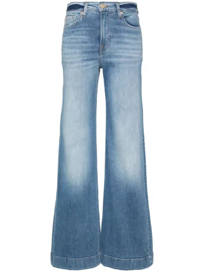 7 For All Mankind Modern Dojo High-rise Wide-leg Jeans In Blue