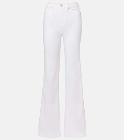 7 For All Mankind Modern Dojo Mid-rise Wide-leg Jeans In White