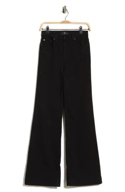 7 For All Mankind Modern Dojo High Waist Flare Jeans In Night Black