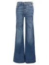 7 For All Mankind Womens Gran Canyon Modern Dojo Flared-leg High-rise Denim-blend Jeans