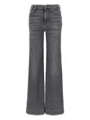 7 For All Mankind Denim Trousers With Belt Loops In Multi