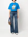 7 For All Mankind Flared Straight-leg Jeans In Blue