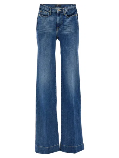 7 For All Mankind High-rise Wide-leg Jeans In Blue