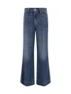 7 For All Mankind Flared Leg Denim Jeans In Mid Blue